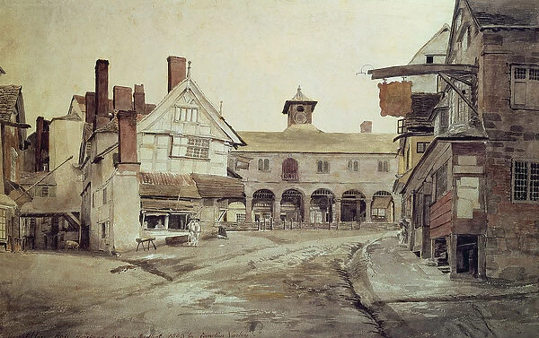 Market Place, Hereford, 1803 (w  /  c on paper)
