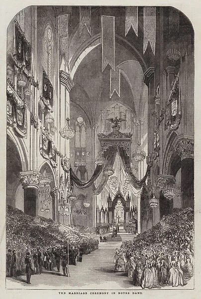 The Marriage Ceremony in Notre Dame (engraving)