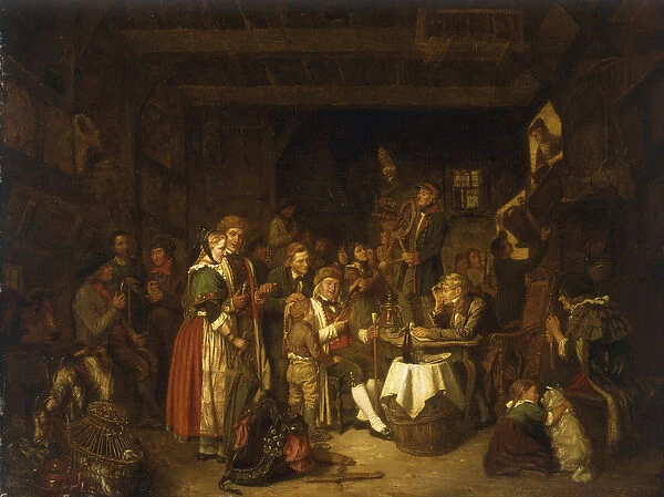 The Marriage Contract (oil on canvas)