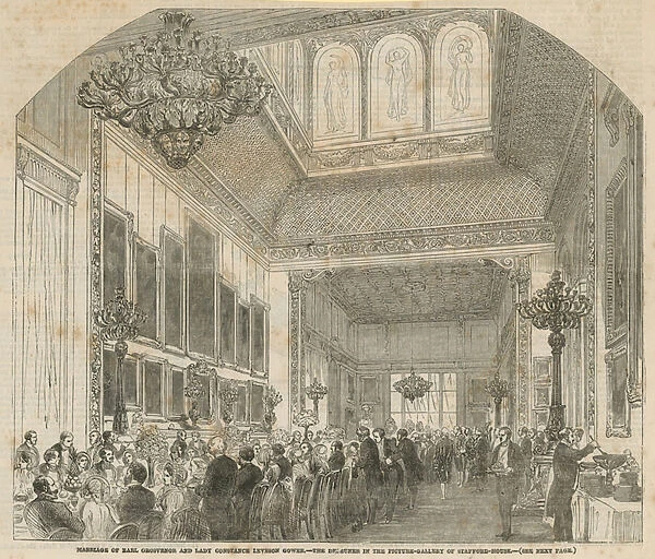 Marriage of Earl Grosvenor and Lady Constance Leveson Gower (engraving)