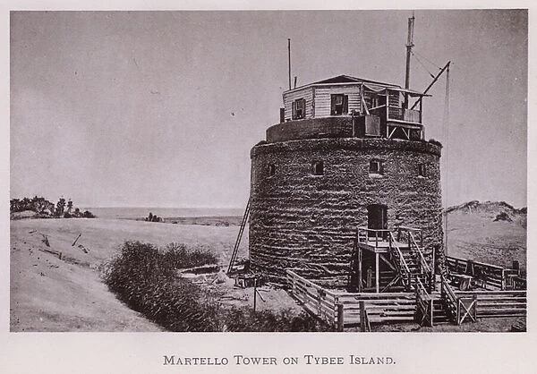 Martello Tower on Tybee Island (b  /  w photo)