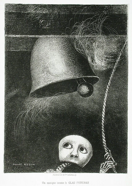 A Mask Sounds the Death Knell, 1882 (lithograph)