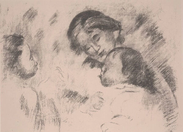 Maternity: Gabrielle, Jean, and a Girl, 1895-96 (transfer litho)