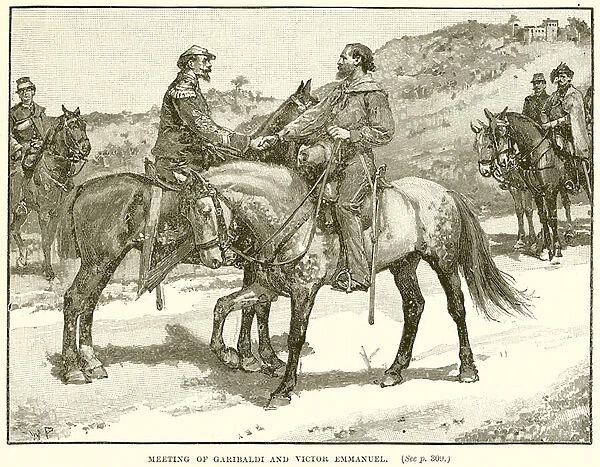 Meeting of Garibaldi and Victor Emmanuel (engraving)