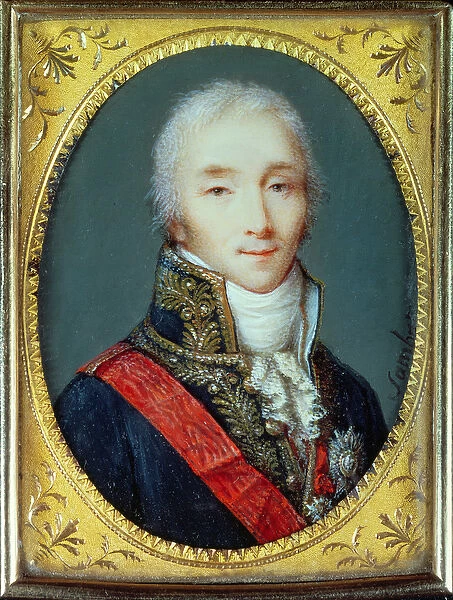 Miniature of Joseph Fouche (1759-1820) Duke of Otranto (oil on canvas)