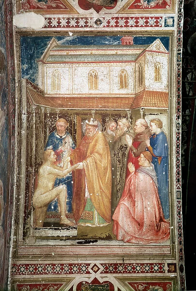 The Miracle of St. Stanislas (1030-79) from the Lower Church, c. 1340 (fresco)