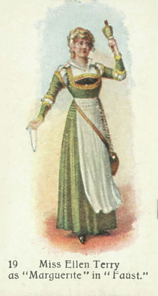 Miss Ellen Terry as Marguerite in Faust (colour litho)