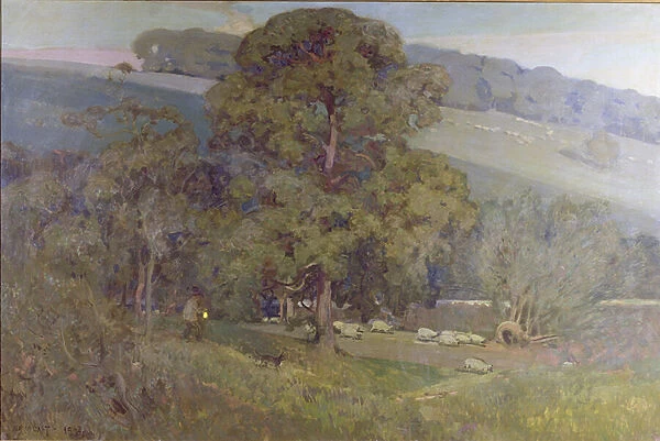 Moonlight in the Cotswolds, 1903 (oil on canvas)