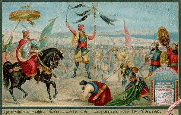 Moorish Conquest of Spain (chromolitho)