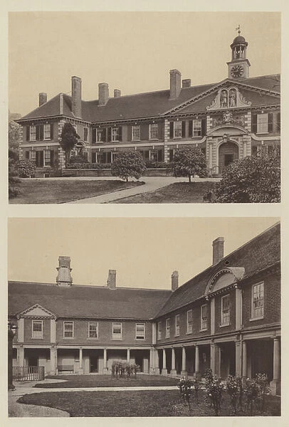 Morden College, Blackheath, Kent, Entrance and Portion of Court (b  /  w photo)