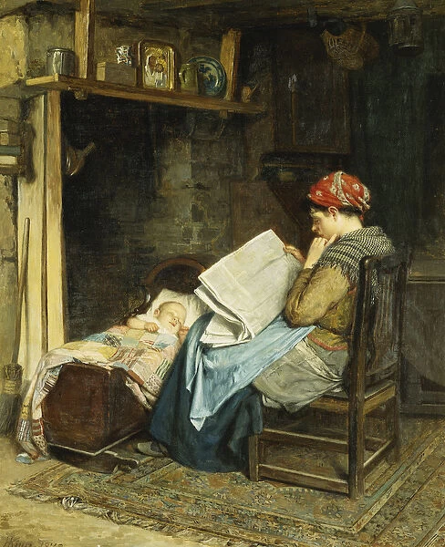 The Morning Paper, 1878 (oil on canvas)