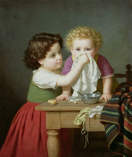 Motherly Instinct, 1872 (oil on canvas)