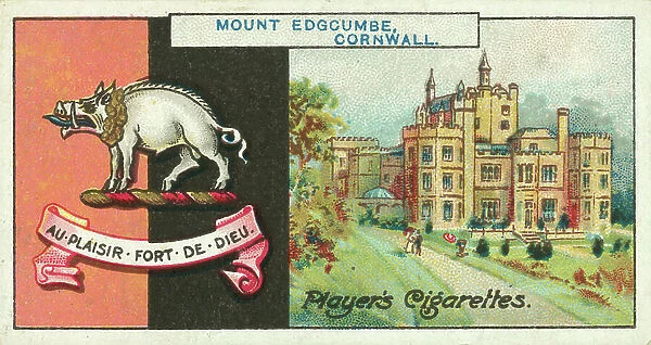 Mount Edgcumbe, Cornwall, Au Plaisir Fort De Dieu, Earl Of Mount Edgcumbe (colour litho)