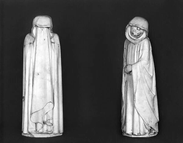 Two Mourners, from the tomb of Duc Jean de Berry (1340-1416) before 1438 (marble