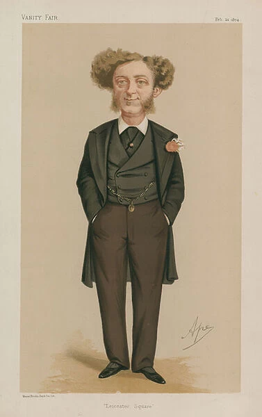 Mr Albert Grant MP; Leicester Square; 21 February 1874; Vanity Fair; cartoon (colour litho)