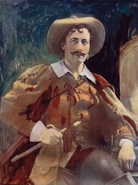 Mr Lewis Waller in The Three Musketeers (colour photo)