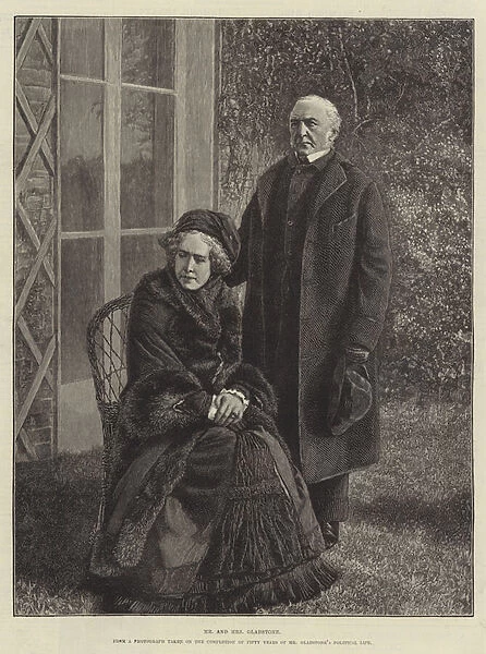 Mr and Mrs Gladstone (engraving)