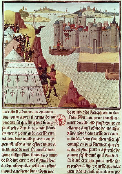 Ms Fr 9342 Page from the Histoire du Grand Alexandre by Jean Vauquelin, c