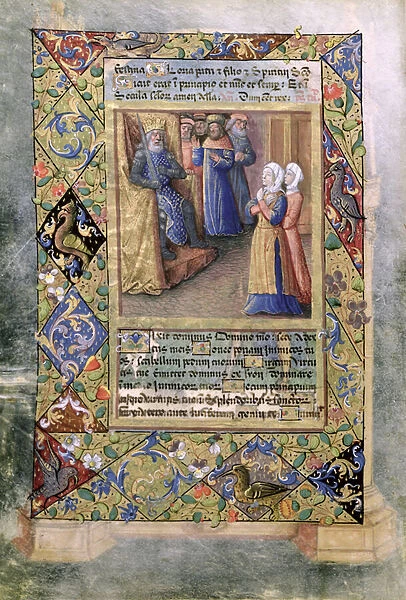 Ms Lat. Q. v. I. 126 f. 36v The Wisdom of Solomon, from the Book of Hours of Louis d