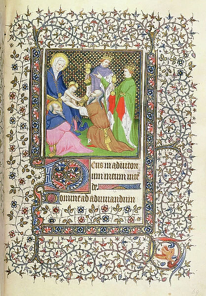 MS. McClean. 80. f69r Adoration of the Magi, French Horae, 15th century (vellum)