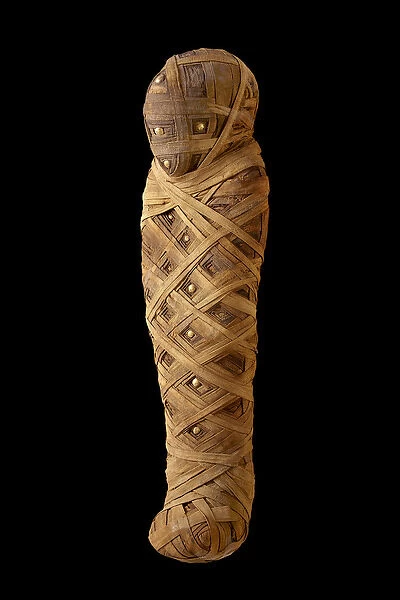 Mummified child (linen, gold)