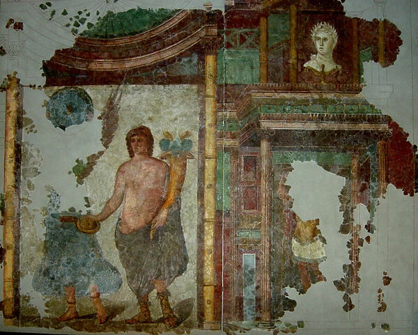 Mural from a villa near Narbonne, 1st - 3rd century AD (wall painting)