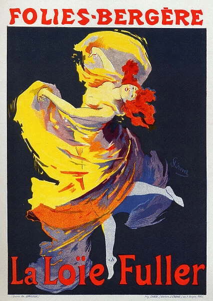 Music. Dance. The dancer Loie Fuller at the Folies Bergeres, Paris