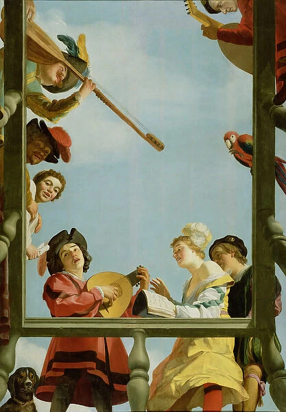 Musical Group on a Balcony, 1622 (oil on panel)
