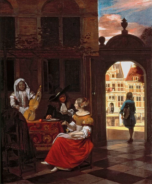 A Musical Party, 1677 (oil on canvas)