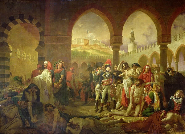 Napoleon Bonaparte (1769-1821) visiting the plague stricken of Jaffa, 11th March 1799