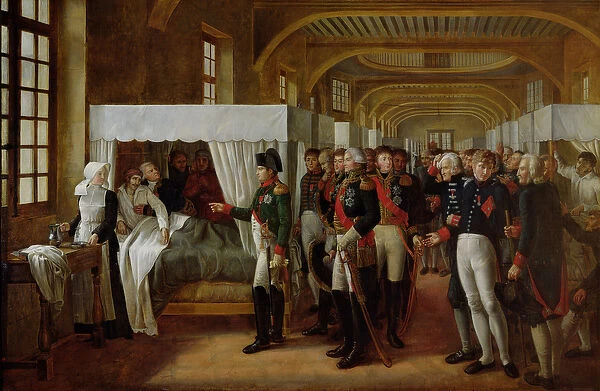 Napoleon visiting the Infirmary of Invalides on 11th February 1808, 1809