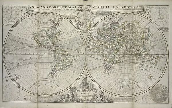 A new and correct map of the world laid down according to the newest discoveries