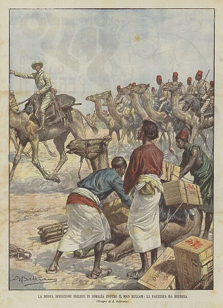 The New English Expedition to Somalia Against Mad Mullah, The Departure From Berber (Colour Litho)