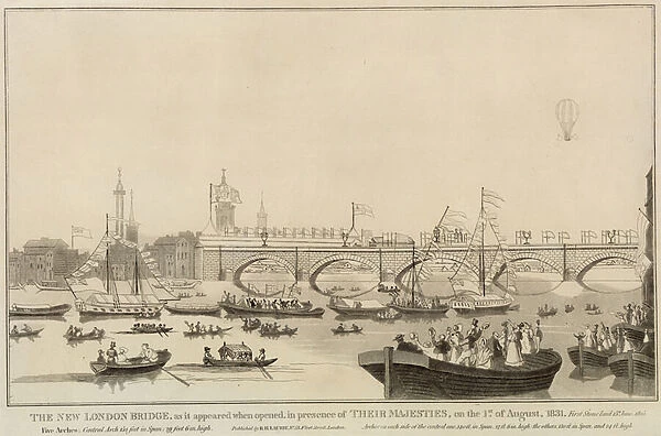 The New London Bridge, 1 August 1831 (engraving)