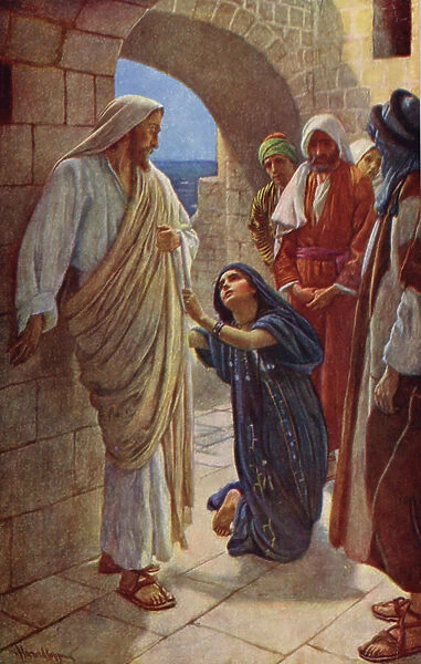 New Testament: The Woman of Canaan (colour litho)