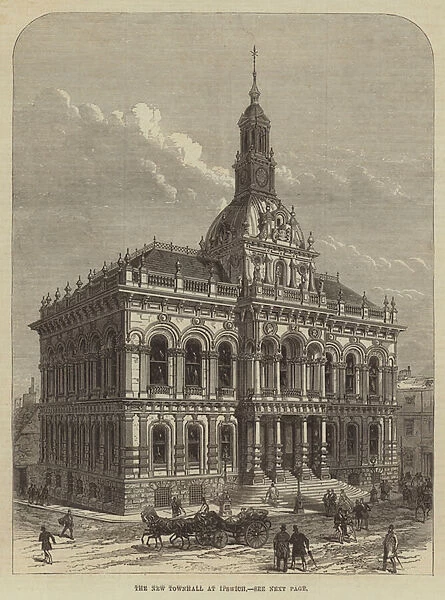 The New Townhall at Ipswich (engraving)