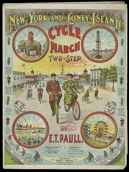 New York and Coney Island Cycle March, 1896 (print)