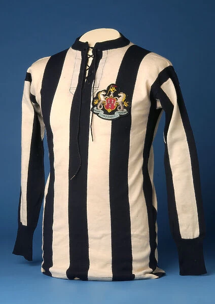 Newcastle United jersey from the 1911 FA World Cup Final, 1911 (cotton)