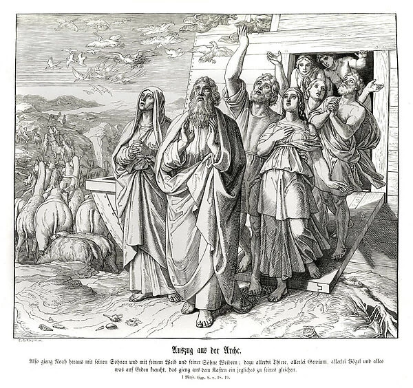Noah and his family after the flood, Genesis