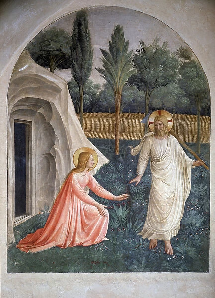 Noli me tangere Saint Mary Madeleine and the risen Christ (gardener) (fresco, c