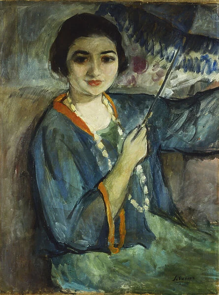 Nono with Umbrella; Nono a l'Ombrelle, (oil on canvas)