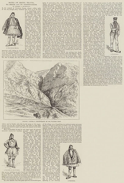 Notes of Greek Travel, Delphi and its Neighbourhood (engraving)