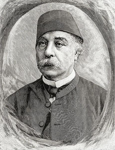 Nubar Pasha, 1890 (wood engraving)