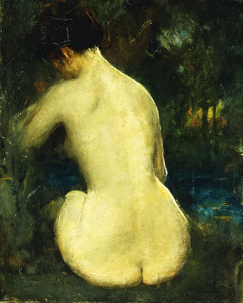 Nude, (oil on canvas)