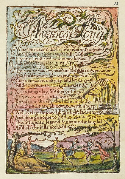 Nurses Song, illustration from Songs of Innocence and of Experience