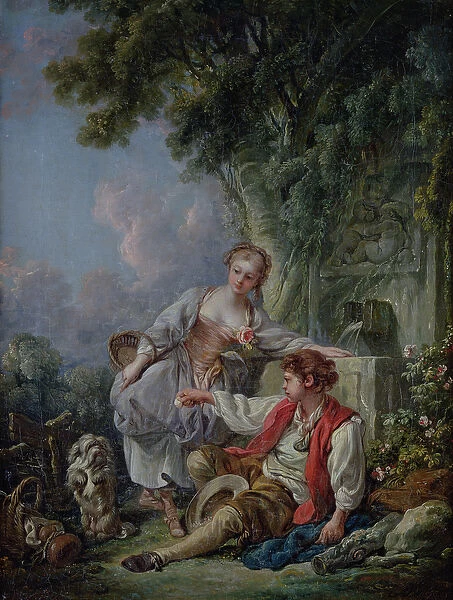 Obedience Rewarded, or The Education of a Dog, 1768 (oil on canvas)