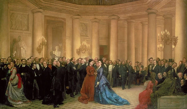 The Odeon Theatre, Paris, 1869 (oil on canvas)