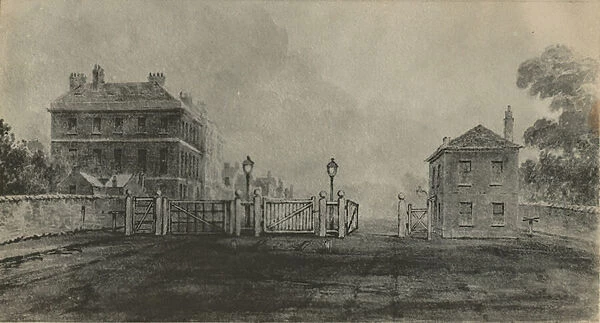 Old Apsley House before it was fronted with stone (w  /  c on paper)