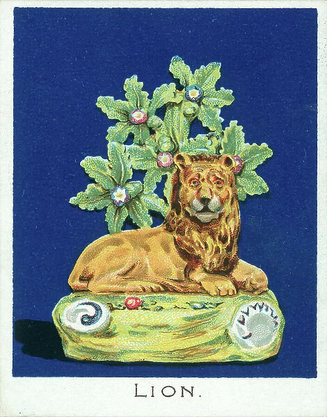 Old Staffordshire Figures: Lion (colour litho)