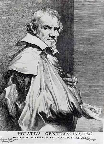 Orazio Gentileschi, from van Dycks Iconography, engraved by Lucas Vorsterman